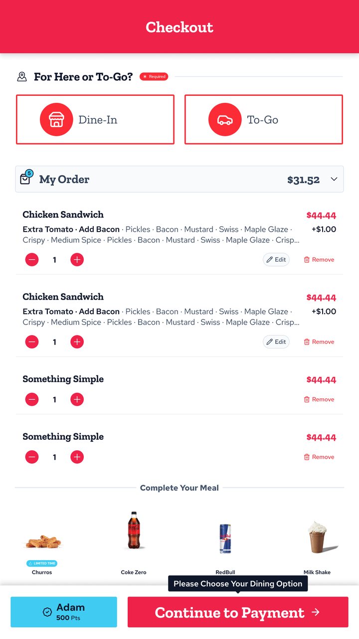 Dining option required
