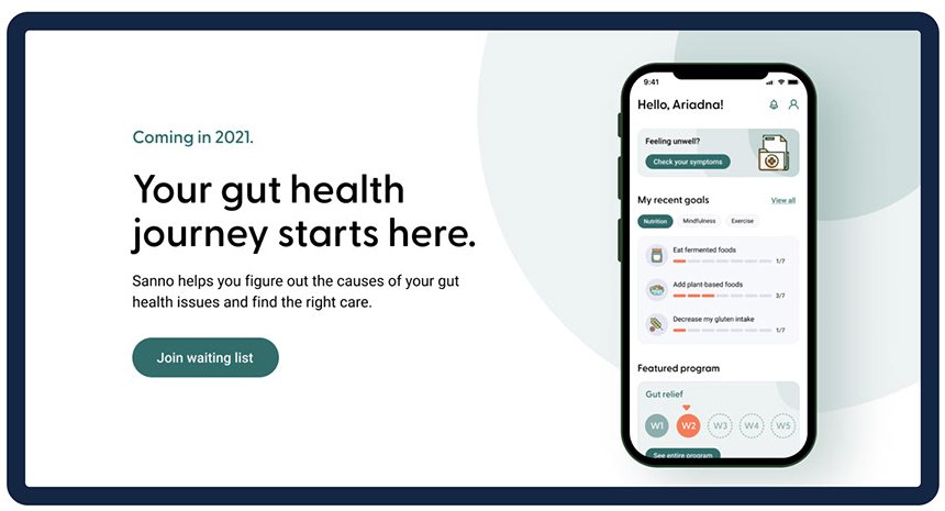 Landing page for the launch.