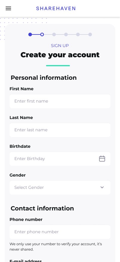 Personal and contact information