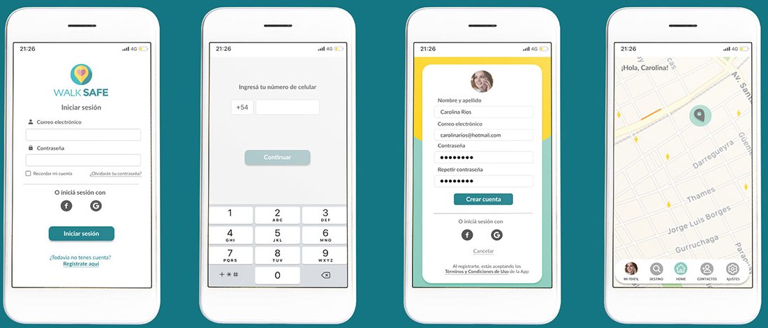 Sign in, phone verification, sign up and map.